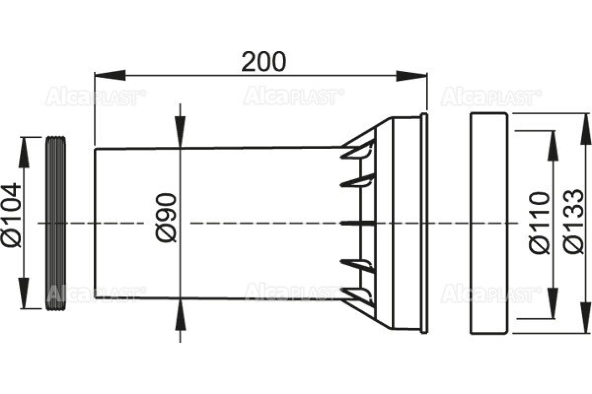 Присоединительный комплект для подвесного унитаза Alcadrain M902 ...
