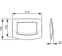 Панель смыва унитаза TECE TECEambia для одинарной системы смыва 9240125