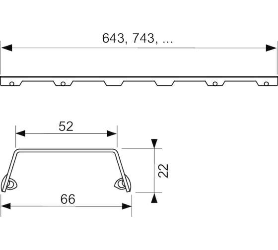 Декоративная панель TECT ТECEdrainline steel II 601282