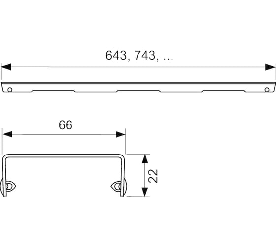 Декоративная решетка TECE TECEdrainline drops 601031