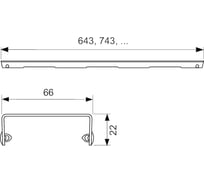Декоративная решетка TECE TECEdrainline drops 600731