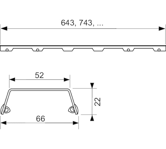 Декоративная панель TECT TECEdrainline steel II 601283
