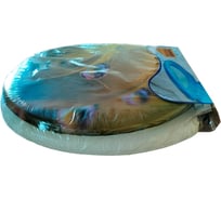 Сиденье для унитаза Мультипласт Групп мягкое с рисунком, роса MPG8676