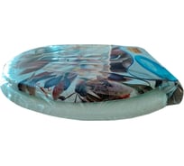 Сиденье для унитаза мягкое с рисунком Мультипласт Групп цветочное панно MPG8669