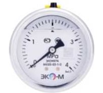 Манометр экомера ЭКО-М мд93-63мм, 0..0,6 мпа, g1/4, (гидрозаполненный) осевой МД93-63-G-0,6МПа-ОИ