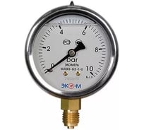 Манометр экомера ЭКО-М мд93-63мм, 0..10мпа, g1/4, (гидрозаполненный) осевой МД93-63-G-10МПа-ОИ