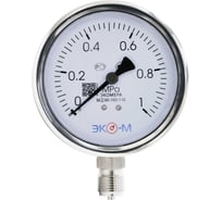 Манометр экомера ЭКО-М мд90-100мм, 0..1мпа, м20.1,5, гидрозаполненный МД90-100-М-1МПа