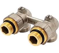 Н-образный клапан Heizen без байпаса, + adapter ek 3/4" x1/2", угловой, комплект 500848B