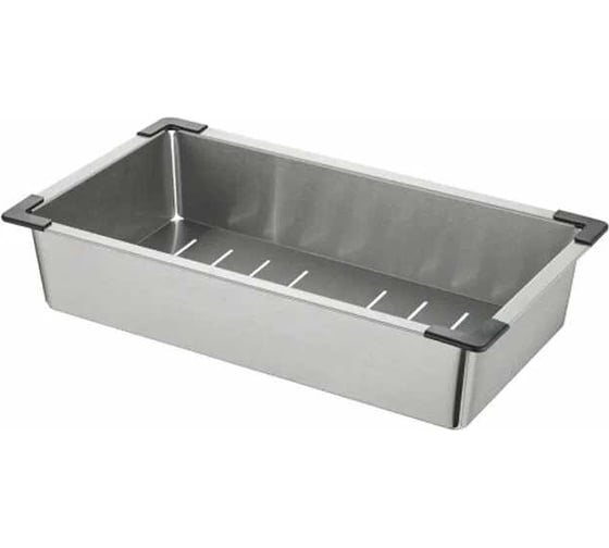 Коландер для кухонной мойки Gerhans 34х21 см, глубина 7.8 см, нержавеющая сталь K30334 11051