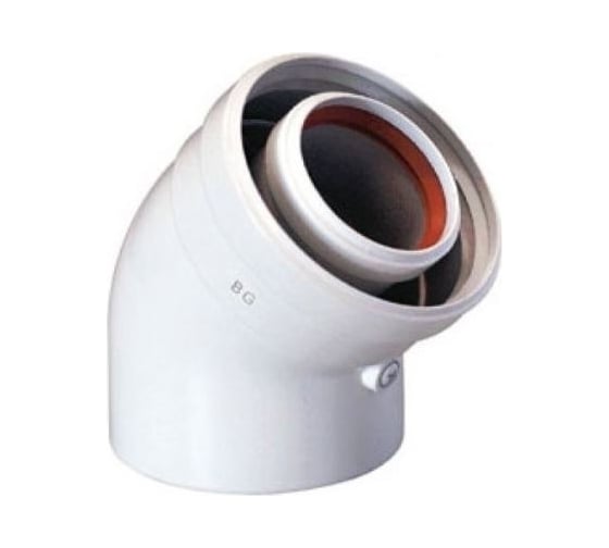Коаксиальный отвод Baxi 45, диаметр 60/100 мм (заменяет KHG 714017810. используется для промежуточных соединений) KHG71410161-