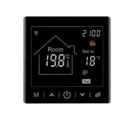 Умный терморегулятор для тёплого пола с функцией WI-FI ТеплоСофт М2 черный