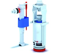 Арматура для бачка АНИ Пласт набор с боковой подводкой 1/2", белая кнопка, 1 режим, универсальный WC8010 023-1949