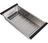 Коландер Paulmark ADVANCE брашированная нерж.сталь, 205x375мм A375-BS