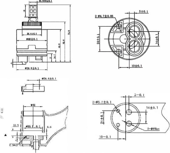 Картридж для смесителя AV Engineering D40, тип C-S AVSSS-091S
