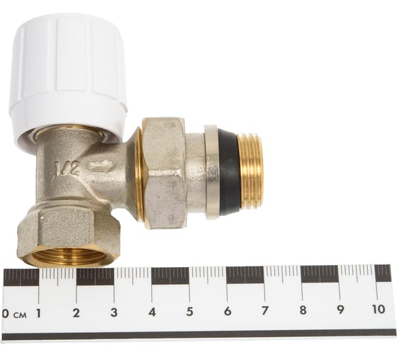 Кран вентильный для радиатора AV Engineering 1/2", угловой, с ручкой AVE394012