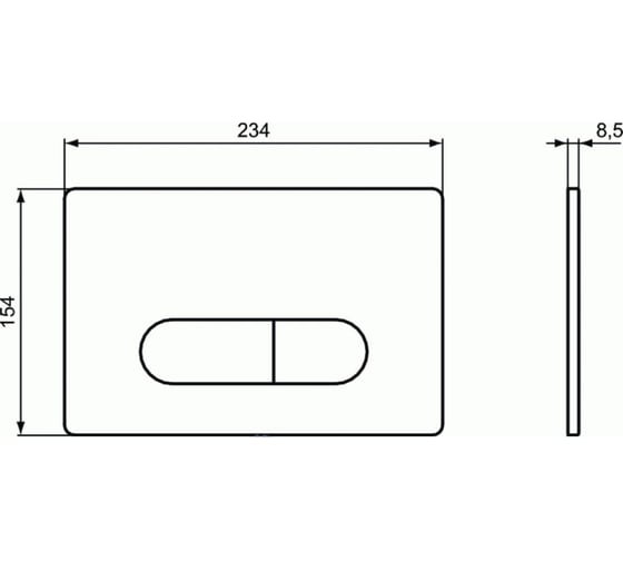 Механическая панель смыва IDEAL STANDARD M1 двойной смыв R0115A6