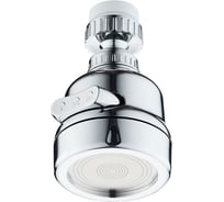 Аэратор пластиковый Melodia della vita F22хМ24 на 1, 3 функции, вращение на 360 хром MKP21034BL 18909