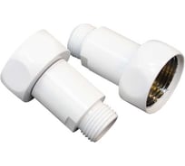 Соединение прямое Melodia della vita 1"х3/4" в/н, белый матовый, пара MKP21015Cwt 11483