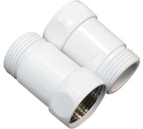 Соединение прямое Melodia della vita 1"х1" в/н, белый матовый, пара MKP21017Cwt 11486