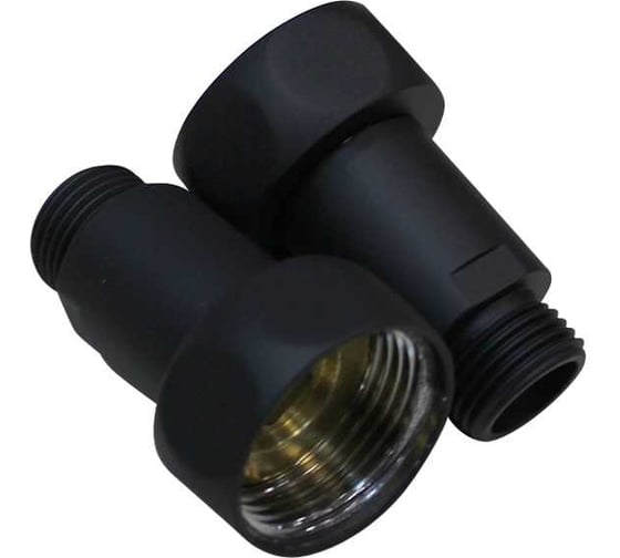 Соединение прямое MELODIA 1"х1/2" в/н, черный матовый, пара MKP21016Cbk 11485