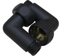 Уголок для полотенцесушителя Melodia della vita 1"х1/2" в/н, черный матовый, пара MKP21022Cbk 11471