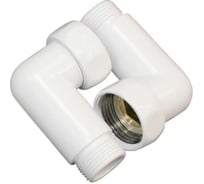 Уголок для полотенцесушителя Melodia della vita 1"х3/4" в/н, белый матовый, пара MKP21021Cwt 11468