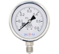 Манометр экомера гидрозаполненный ЭКО-М МД90-100мм 0..0,6МПа G1/2 МД90-100-G-0,6МПа