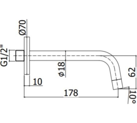 Излив для смесителя Paffoni LIGHT золото медовое брашир ZBOC045HGSP