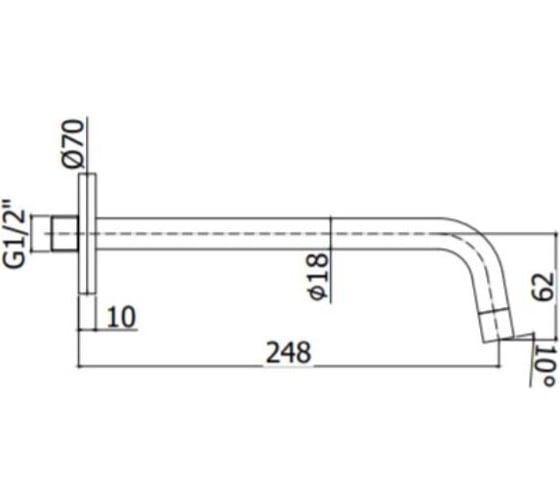 Излив из стены Paffoni LIGHT хром ZBOC046CR