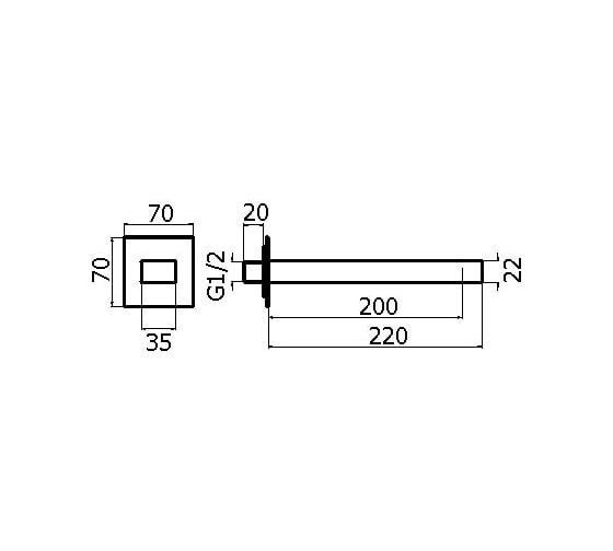 Излив встраиваемый PLUMBERIA SELECTION TAG черный матовый SPQ0258NO