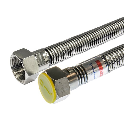 Подводка для газа СТМ ГАЗ сильфонная, 1/2", гайка-гайка, 200 см CGHF1220