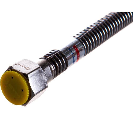 Подводка для газа СТМ ГАЗ сильфонная, 1/2", гайка-гайка, 80 см CGHF1208