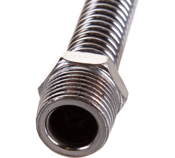Подводка для газа СТМ ГАЗ сильфонная, 1/2", гайка-штуцер, 40 см CGHM1204
