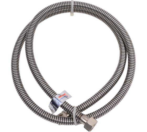 Подводка для газа СТМ ГАЗ сильфонная, 1/2", гайка-штуцер, 150 см CGHM1215