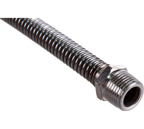 Подводка для газа СТМ ГАЗ сильфонная, 1/2", гайка-штуцер, 60 см CGHM1206