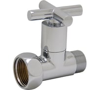 Прямой вентиль СТМ 1х1 г/ш ручка-крест для п/с хром ТЕРМО CPVM0101