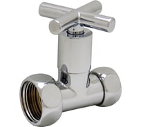 Прямой вентиль СТМ 1х3/4 г/г ручка-крест для п/с хром ТЕРМО CPVS0134