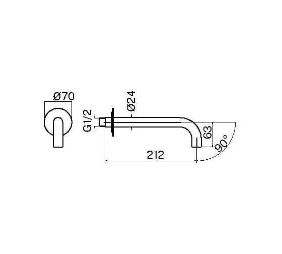 Излив встраиваемый PLUMBERIA SELECTION IXO хром SPT0058CR