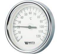 Термометр Watts F+R801 OR биметаллический 63mm, 0-160 C, гильза 75 мм 10005810