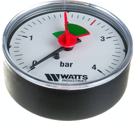 Аксиальный манометр Watts F+R101 0-4 bar, корпус 63 мм 10008090