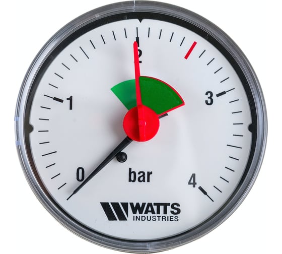 Аксиальный манометр Watts F+R101 0-4 bar, корпус 63 мм 10008090