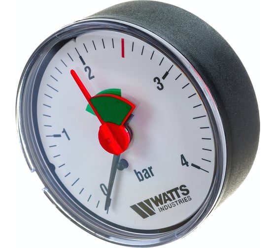 Аксиальный манометр Watts F+R101 0-4 bar, корпус 63 мм 10008090