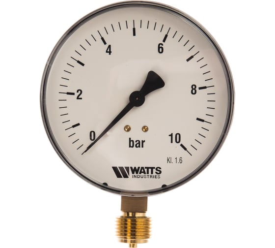 Watts Манометр радиальный F+R250 0-10 бар, корпус 100mm 1/2" 10008078