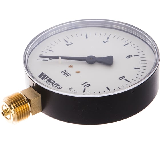 Watts Манометр радиальный F+R250 0-10 бар, корпус 100mm 1/2" 10008078