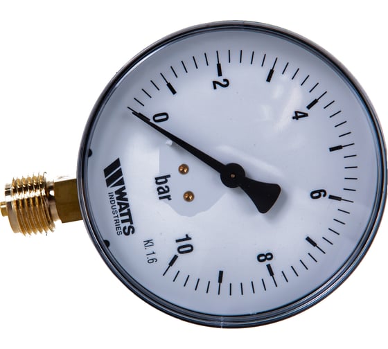 Watts Манометр радиальный F+R250 0-10 бар, корпус 100mm 1/2" 10008078