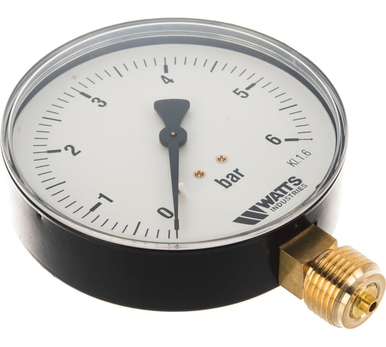 Манометр Watts F+R250 радиальный 0-6 бар, корпус 100mm, 1/2" 10008077