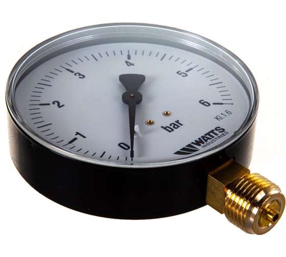 Манометр Watts F+R250 радиальный 0-6 бар, корпус 100mm, 1/2" 10008077
