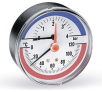 Термоманометр Watts F+R818 аксиальный, 80 mm 10009464