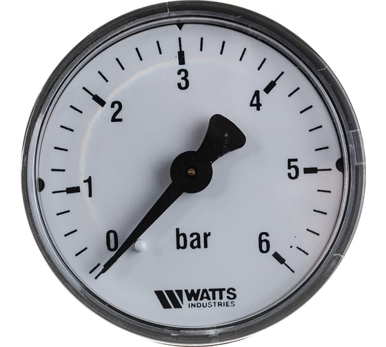 Аксиальный манометр Watts F+R100 0-6 bar, корпус 50 мм 10008092