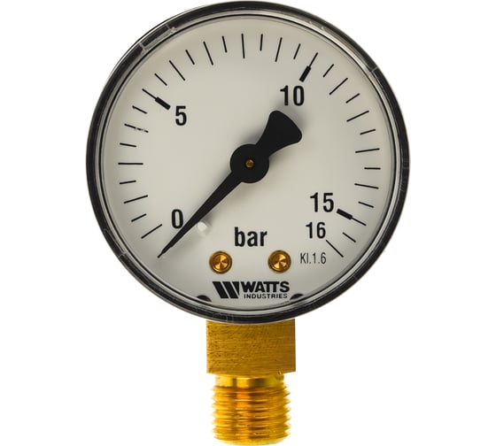 Манометр Watts F+R200 радиальный 0-16bar, корпус 50mm 10007384